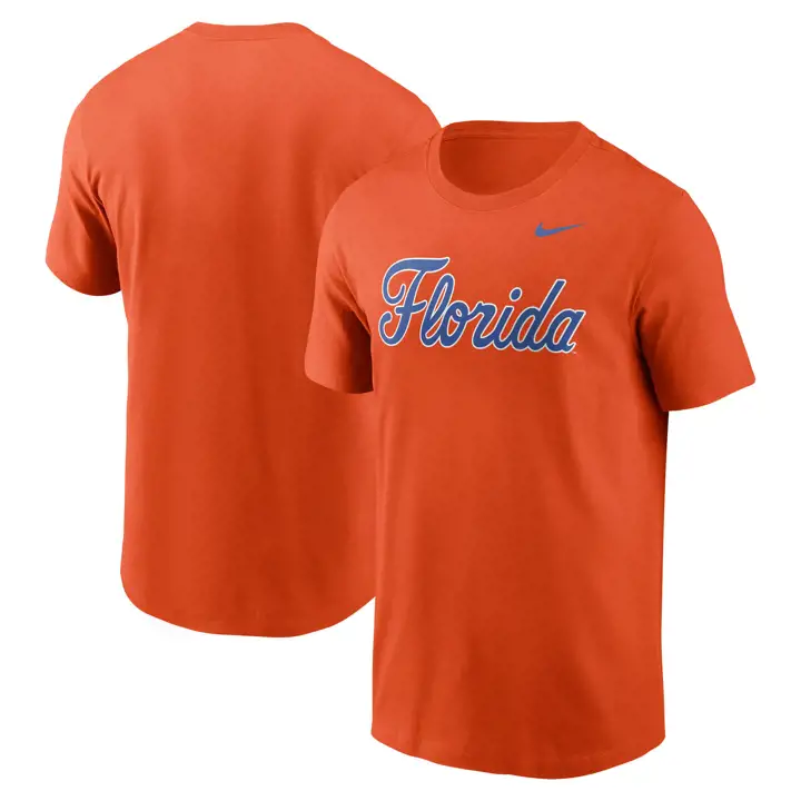 T-shirt Floride Gators NCAA Cotton Wordmark Baseball ORG