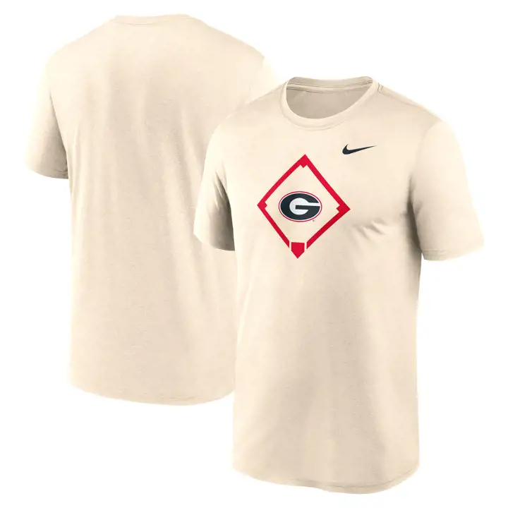 T-Shirt Icône du Baseball Légende NCAA Georgia Bulldogs NATUREL
