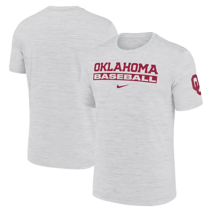 T-shirt Velocity NCAA Oklahoma Sooners 24 Baseball BLANC