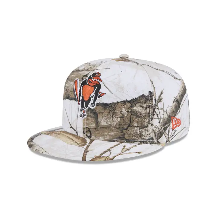 BALTIMORE ORIOLES MLB WHITE REALTREE 59FIFTY CAMO/CAMO/NAVY