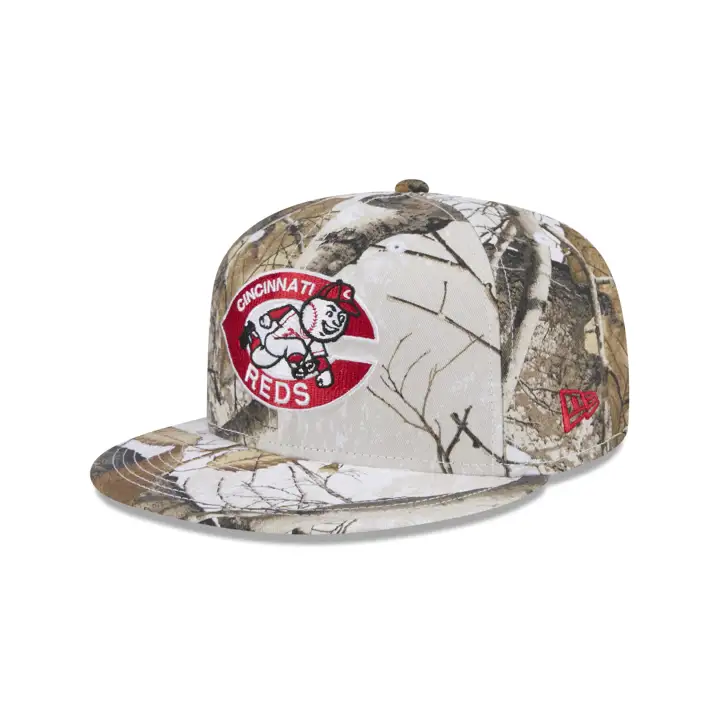 CINCINNATI REDS MLB BLANC REALTREE 59FIFTY CAMO/CAMO/ORANGE