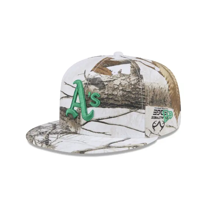 OAKLAND ATHLETICS MLB BLANC REALTREE 59FIFTY CAMO/CAMO/ROUGE