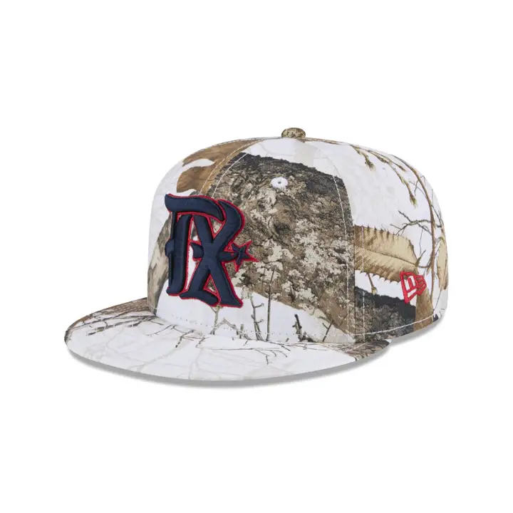 TEXAS RANGERS MLB WHITE REALTREE 59FIFTY CAMO/CAMO/VIOLET