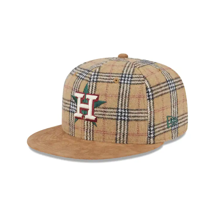 CASQUETTE HOUSTON ASTROS MLB À CARREAUX/DAIM 59FIFTY BEIGE/BEIGE/VERT