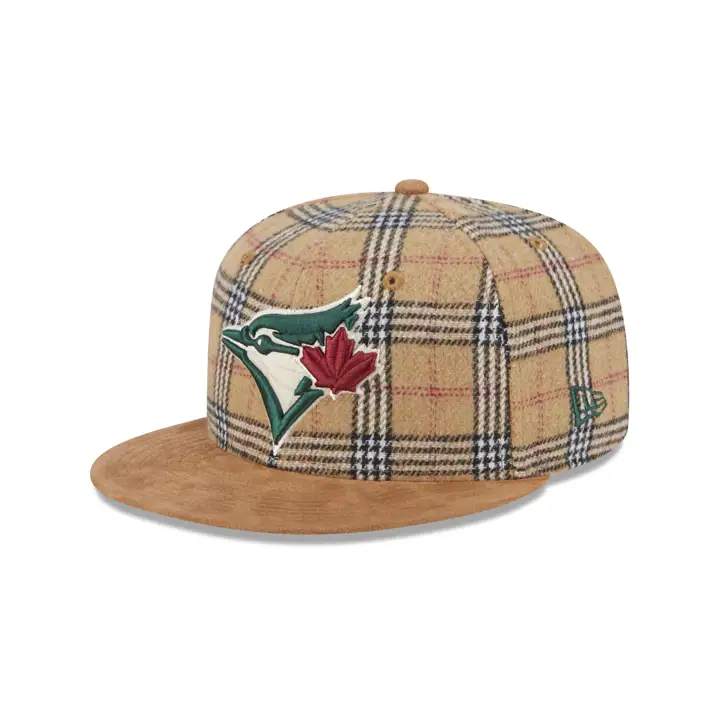 TORONTO BLUE JAYS MLB PLAID/DAIM BEIGE 59FIFTY BEIGE/BEIGE/VERT