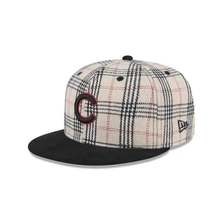 CASQUETTE 59FIFTY MLB CHICAGO CUBS BLANC CARREAUX/DAIM BLANC/NOIR/VERT