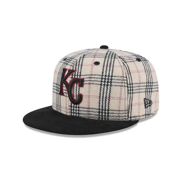 KANSAS CITY ROYALS MLB PLAID BLANC/DAIM 59FIFTY BLC/NOIR/VRD