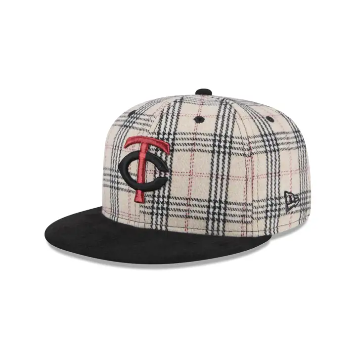 MINNESOTA TWINS MLB PLAID BLANC/DAIM 59FIFTY BLC/NOI/VER