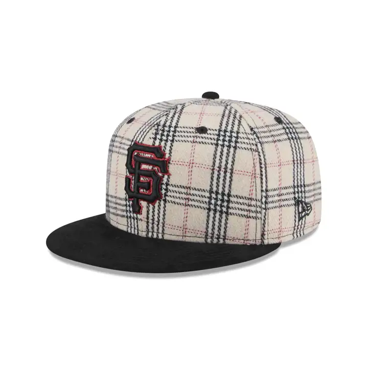 SAN FRANCISCO GIANTS MLB À CARREAUX BLANCS/DAIM 59FIFTY BLC/NOIR/V