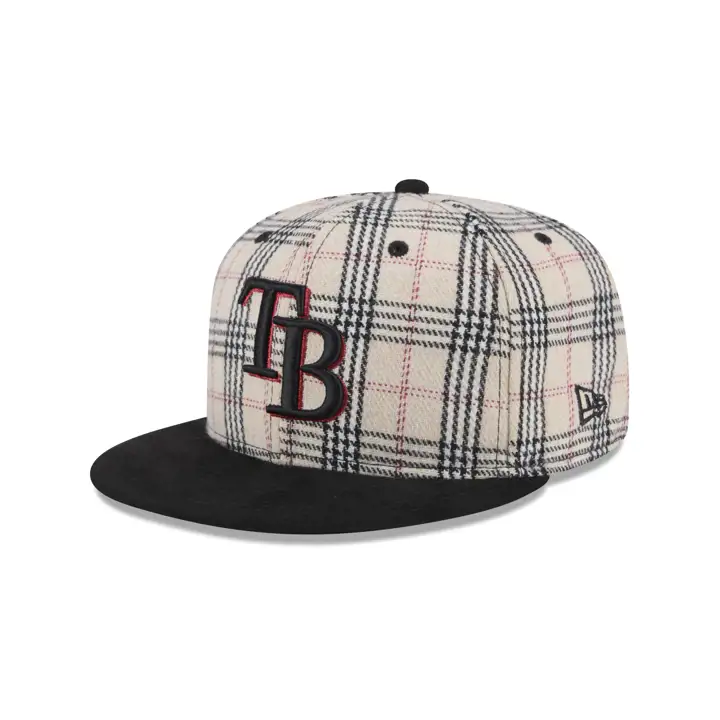 TAMPA BAY RAYS MLB PLAID BLANC/DAIM 59FIFTY BLC/NOIR/VRD