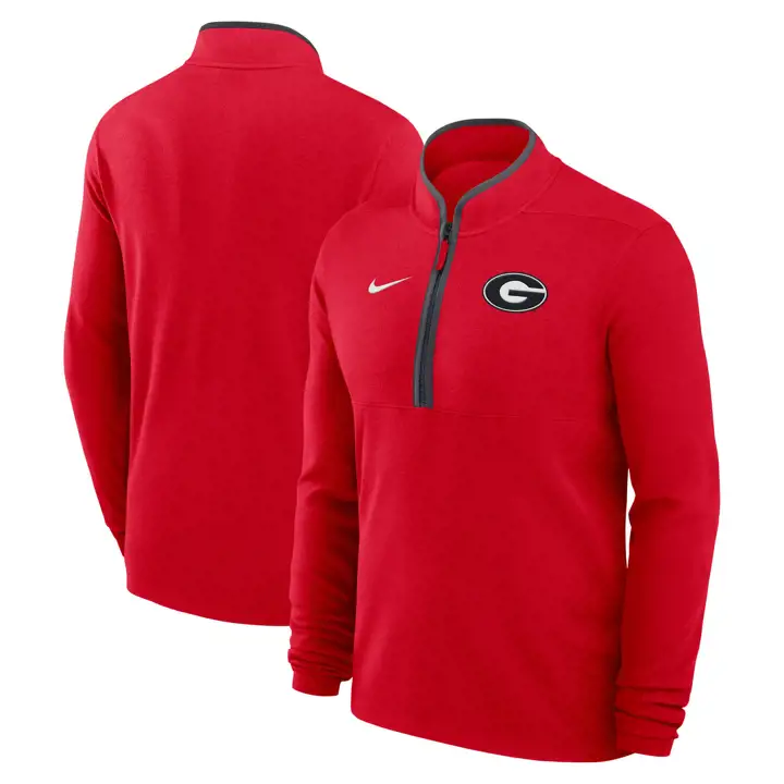 Georgia Bulldogs NCAA Victoire 1/2 Zip 25 ROUGE