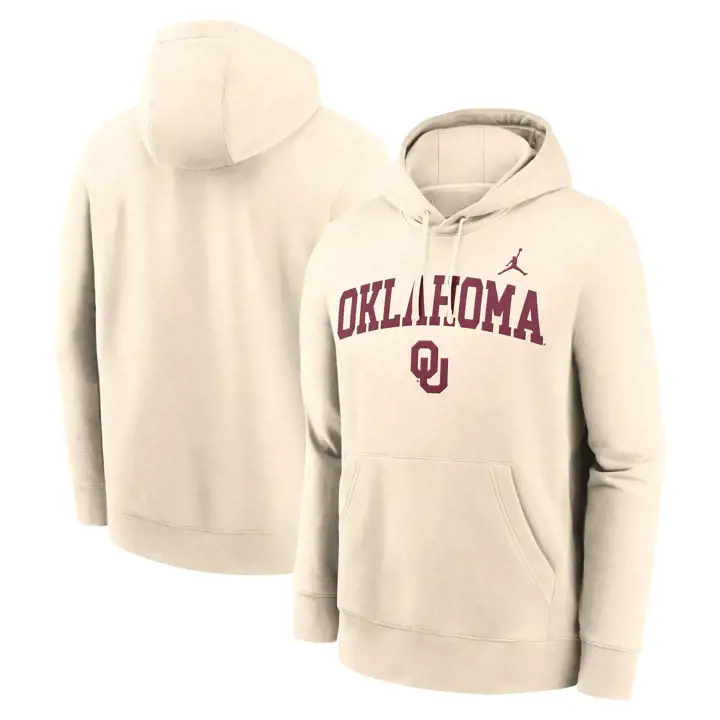 Sweat à capuche polaire brodé Oklahoma Sooners NCAA Club 25 NATU