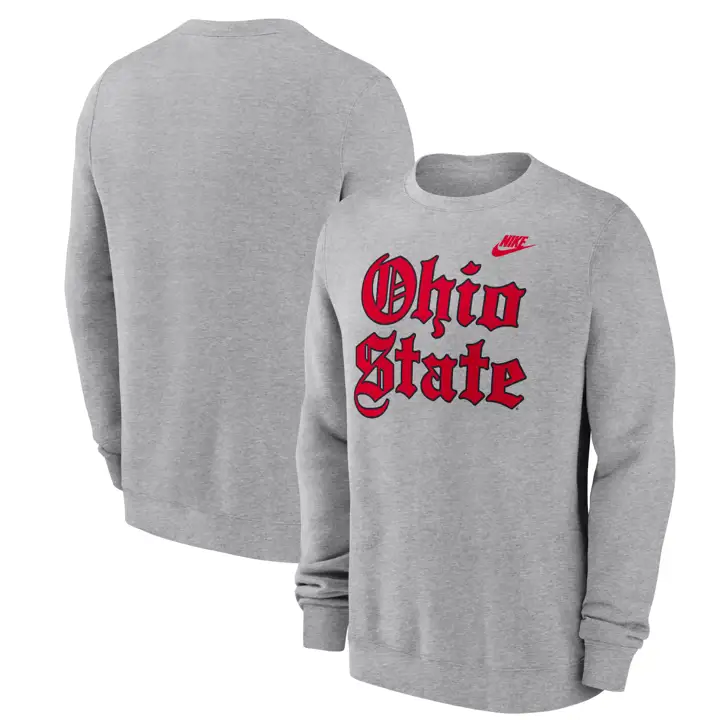 Ohio State Buckeyes M Ohio State OLD ENGLISH CREW gris
