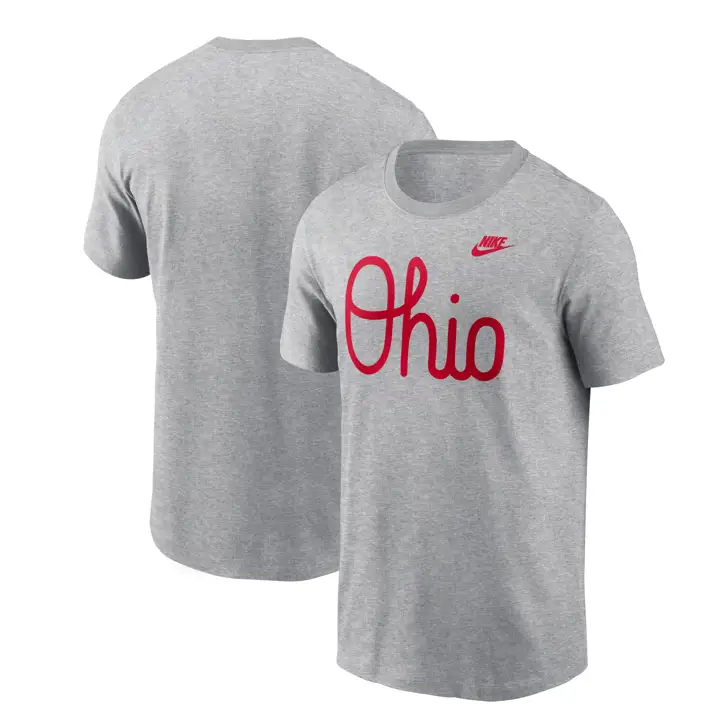 Ohio State Buckeyes T-SHIRT GRY À MANCHES COURTES OHIO STATE VINTAGE SCRIPT