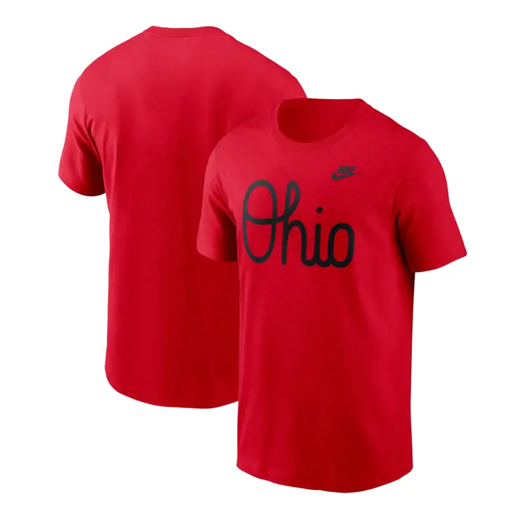 Ohio State Buckeyes OHIO STATE SCRIPT VINTAGE TEE MC Écarlate
