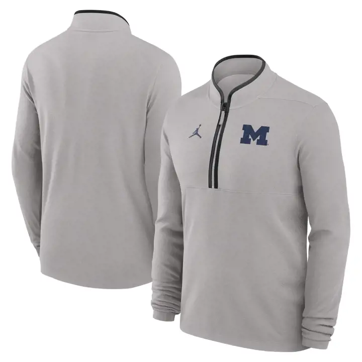 Michigan Wolverines NCAA Victoire 1/2 Zip Gry