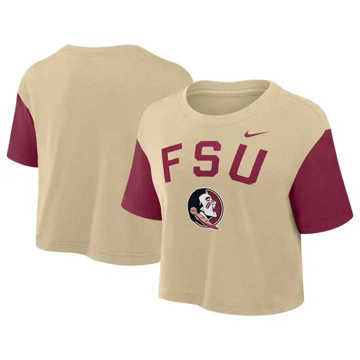 T-shirt court coloré NCAA pour femme Florida State Seminoles