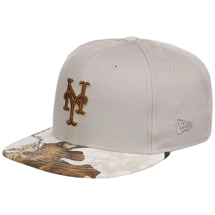 Mets MLB Arctic Real Tree 59FIFTY Stone/ wht/ kgrn 50th Anni