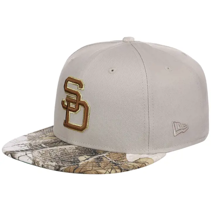 Padres MLB Arctic Real Tree 59FIFTY Stone/ wht/ kgrn 40e anniv