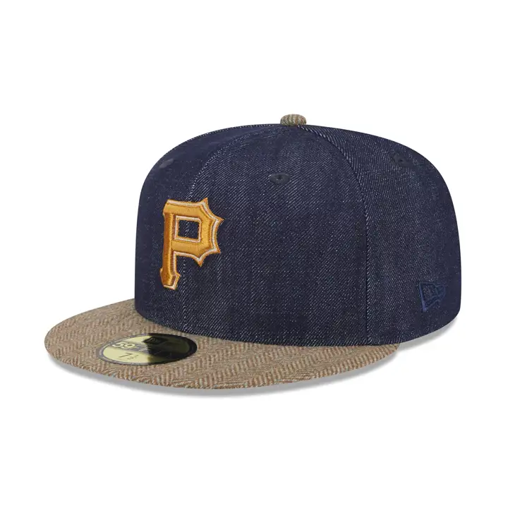 Pittsburgh Pirates MLB Business Casual 59FIFTY Denim/ tan/ g