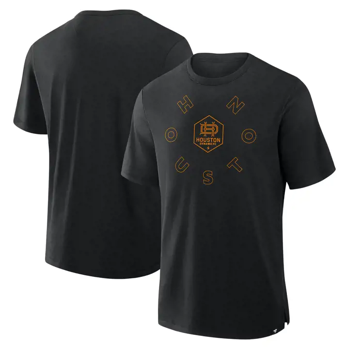 T-shirt slub Houston Dynamo MLS Marking Job Stadium Noir