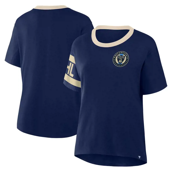 T-shirt bleu marine de la MLS Philadelphia Union pour femmes, paire de défenseurs