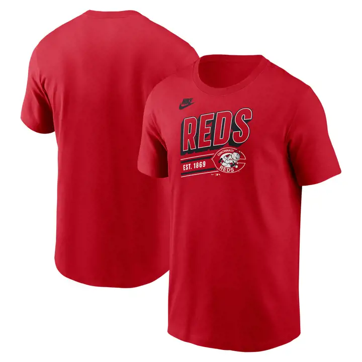 T-shirt Rétro Knockout MLB Coop Cincinnati Reds ROUGE