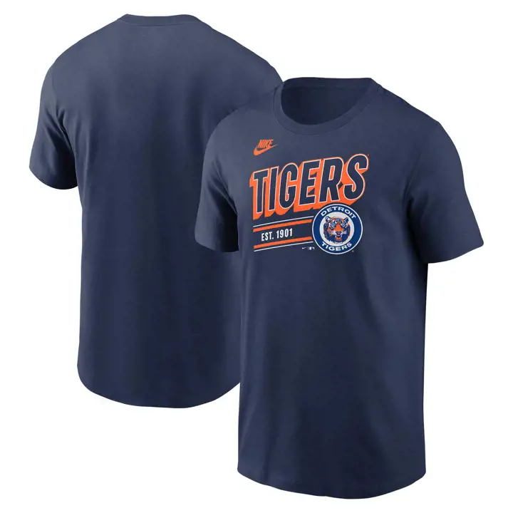 T-shirt Rétro MLB Coop Detroit Tigers Bleu Marine