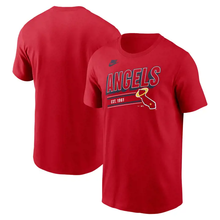 T-shirt Rétro MLB Coop Los Angeles Angels Rouge