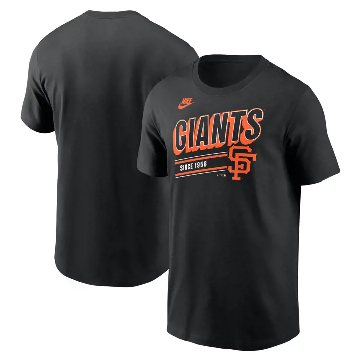 T-shirt San Francisco Giants MLB Coop Retro Knockout NOIR