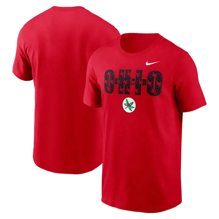 T-shirt Slogan NCAA Buckeyes de l'Ohio State 25 ROUGE