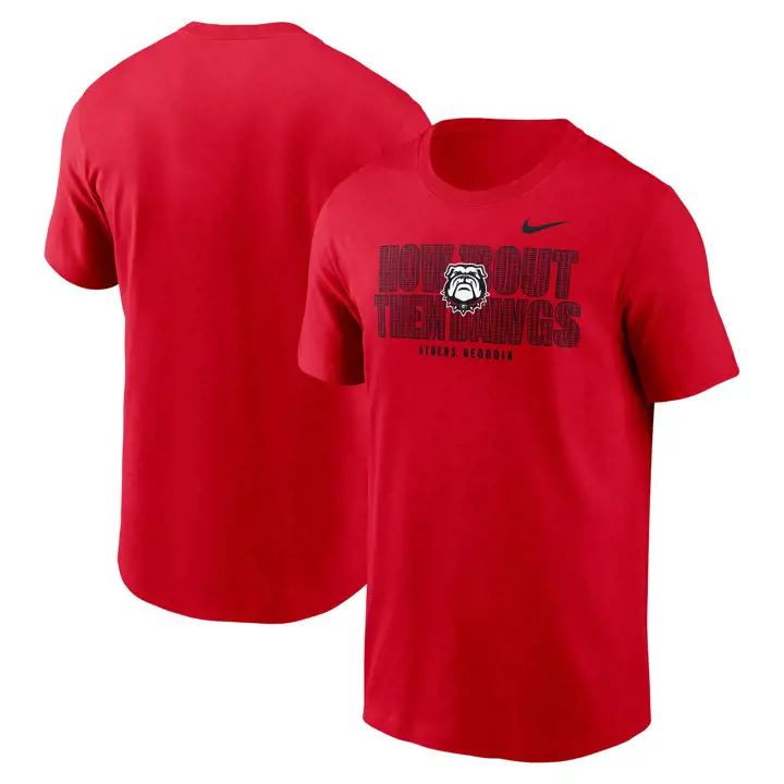 T-shirt Slogan NCAA Georgia Bulldogs 25 ROUGE