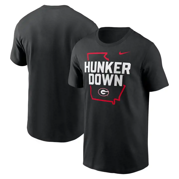T-shirt slogan d'État NCAA Georgia Bulldogs 25 BLK