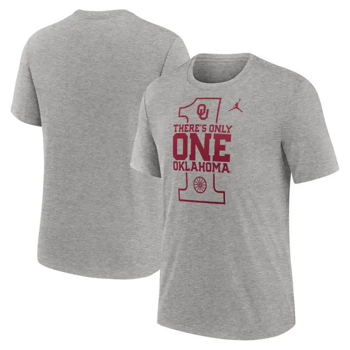 T-shirt triblend « Oklahoma Sooners NCAA Slogan » 25 GRIS
