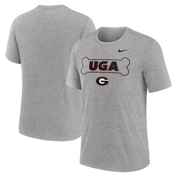 T-shirt tri-mélange Georgia Bulldogs NCAA Slogan 25 GRIS