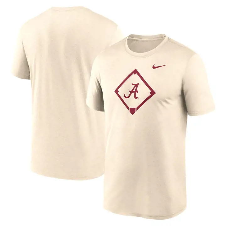 T-shirt Icône de Baseball Légendaire NCAA Alabama Crimson Tide 25 Na