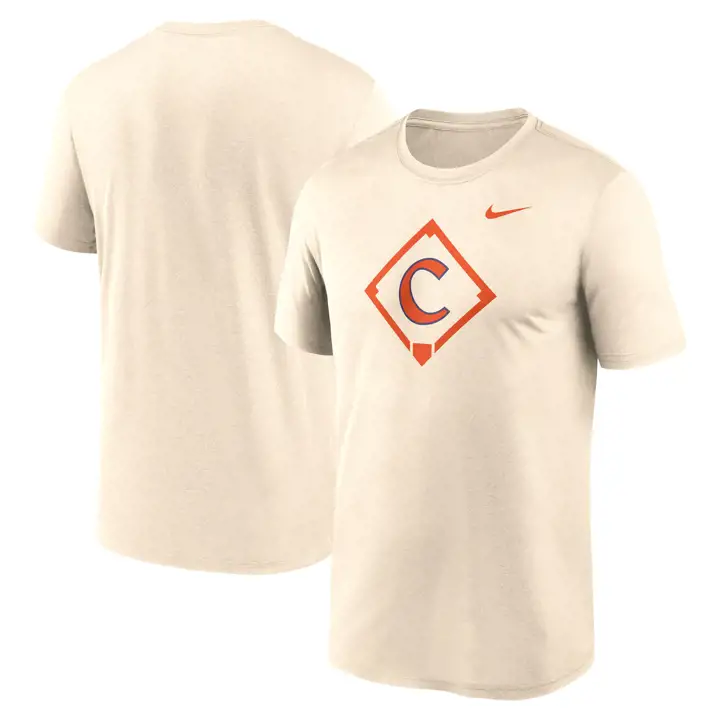 T-shirt icône de baseball Clemson Tigers NCAA Legend 25 naturel