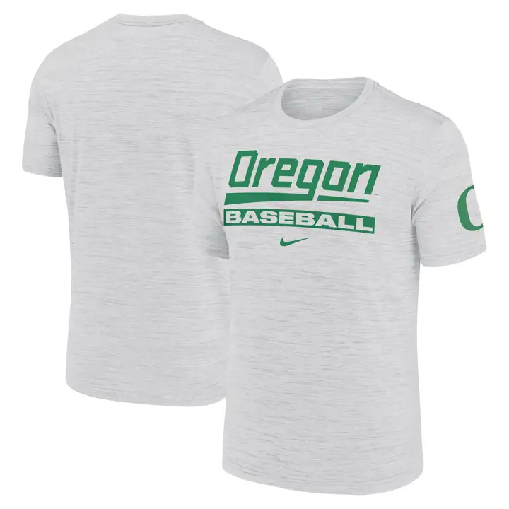 Oregon Ducks NCAA Velocity Baseball Practice T-Shirt 25 Blanc