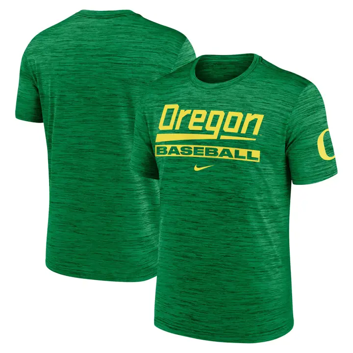 Oregon Ducks NCAA Velocity Baseball Practice T-Shirt 25 GRN