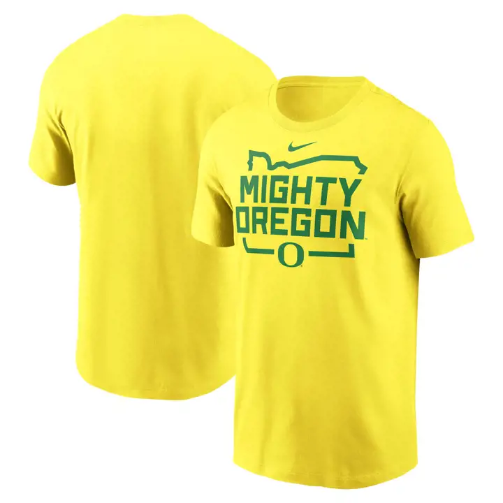 T-shirt Oregon Ducks NCAA État local JAUNE