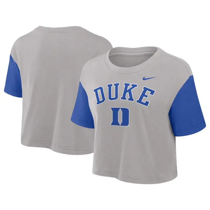 T-shirt court color-block femme NCAA Duke Blue Devils GRIS