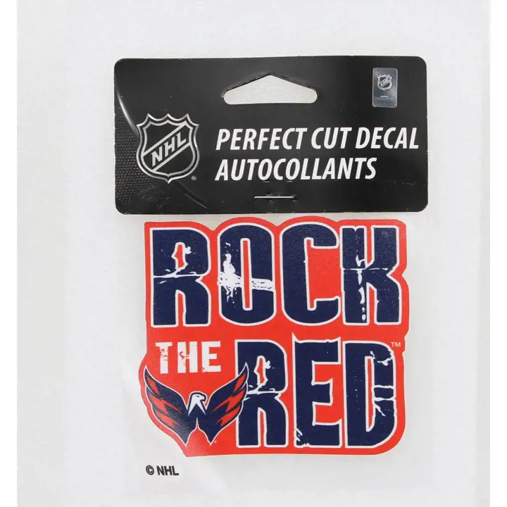 Autocollant découpé aux couleurs des Washington Capitals - 10x10 cm  Ast