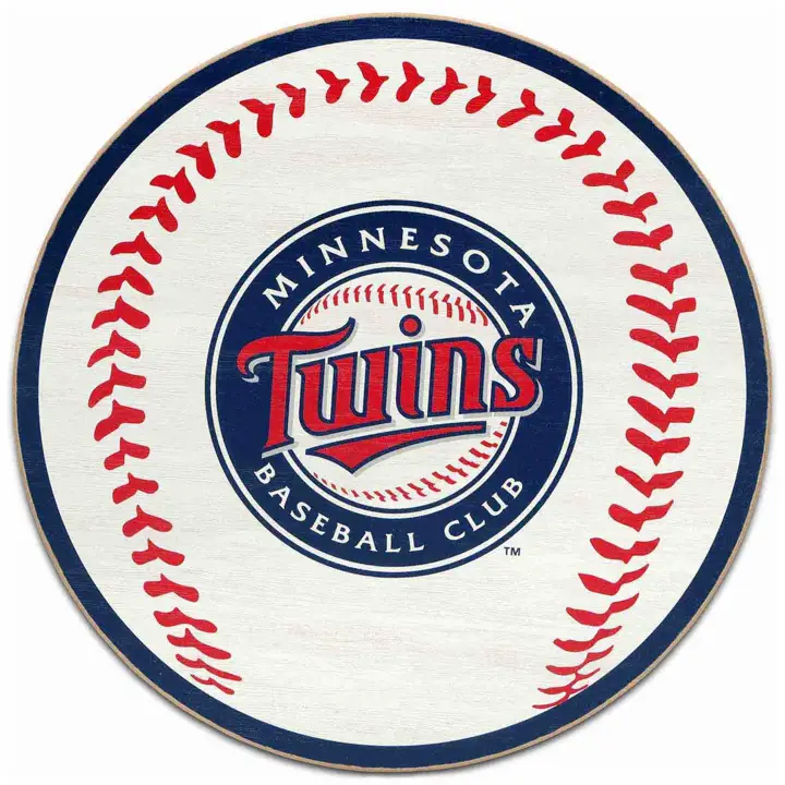 Pancarte en bois suspendue TWINS Baseball Ast