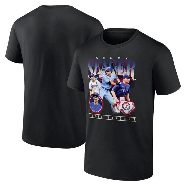 T-shirt Joueur Célèbre Texas Rangers MLB III Corey Seager
