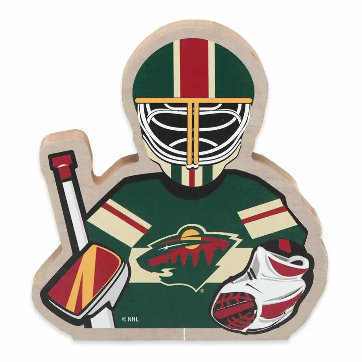WILD Goalie Chunky Wood Block Ast