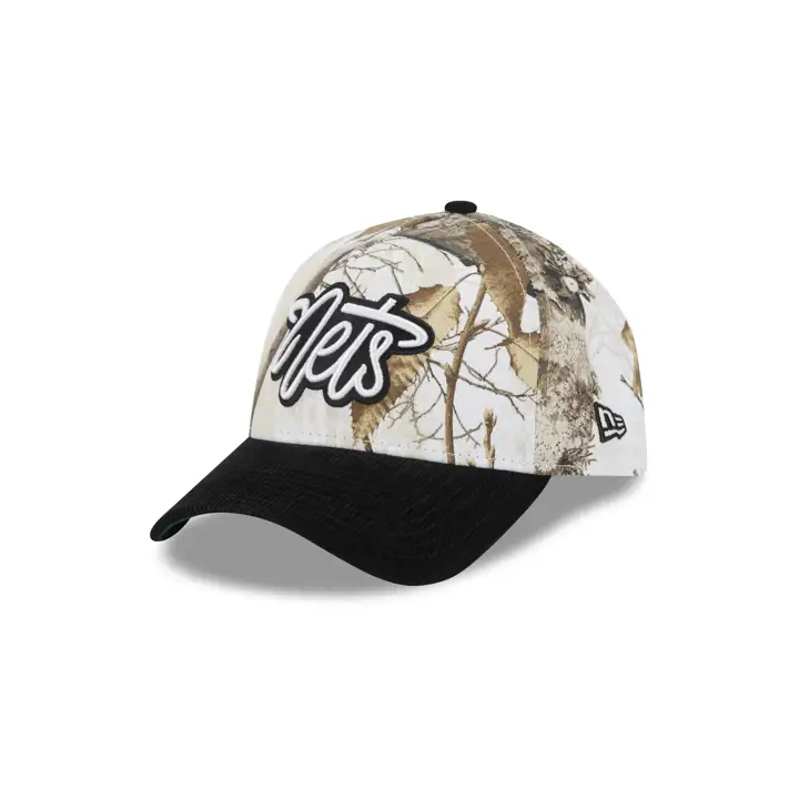 Brooklyn Nets NBA Blanc Real Tree 9FORTY A-Frame CAMO/BLK/GR