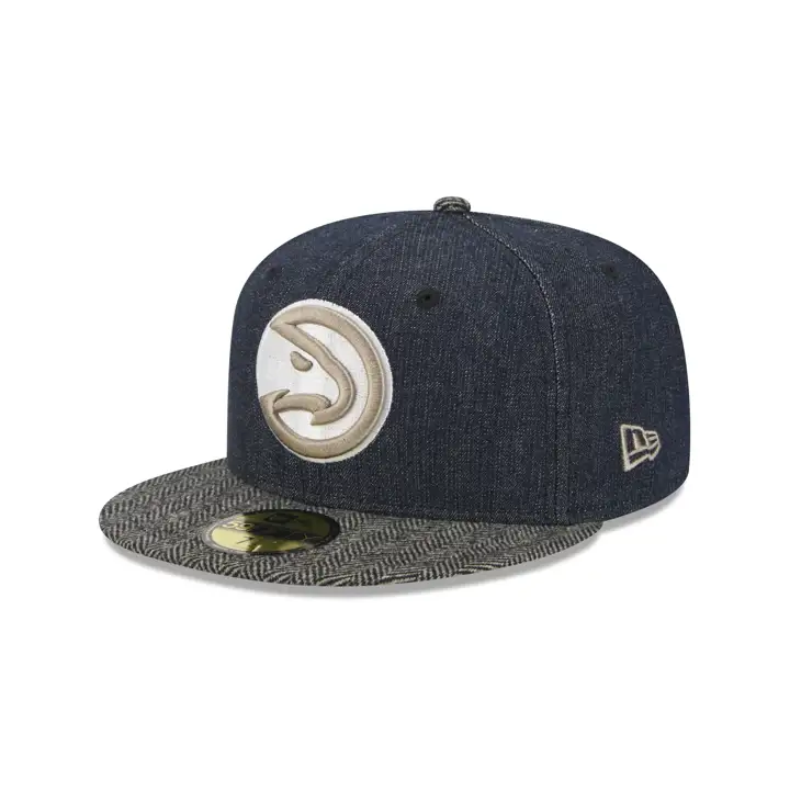 Atlanta Hawks NBA Blk Denim Tweed 59FIFTY DENIM/AST/GRIS