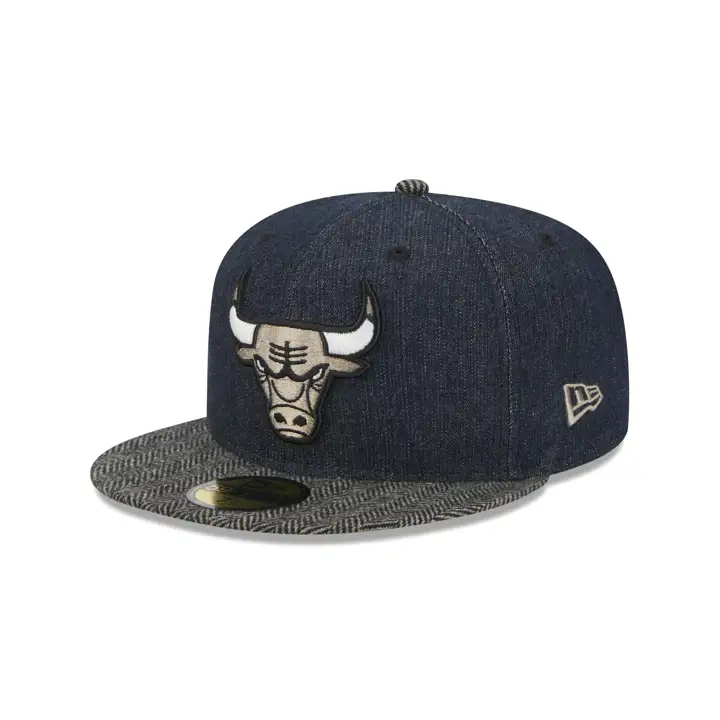 Chicago Bulls NBA Blk Denim Tweed 59FIFTY DENIM/AST/GRY