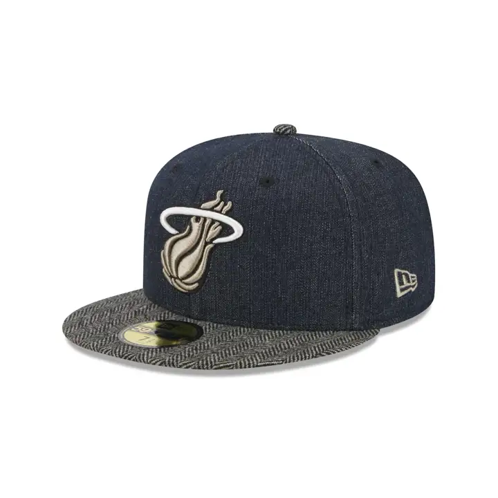 Miami Heat NBA Blk Denim Tweed 59FIFTY DENIM/AST/GRY