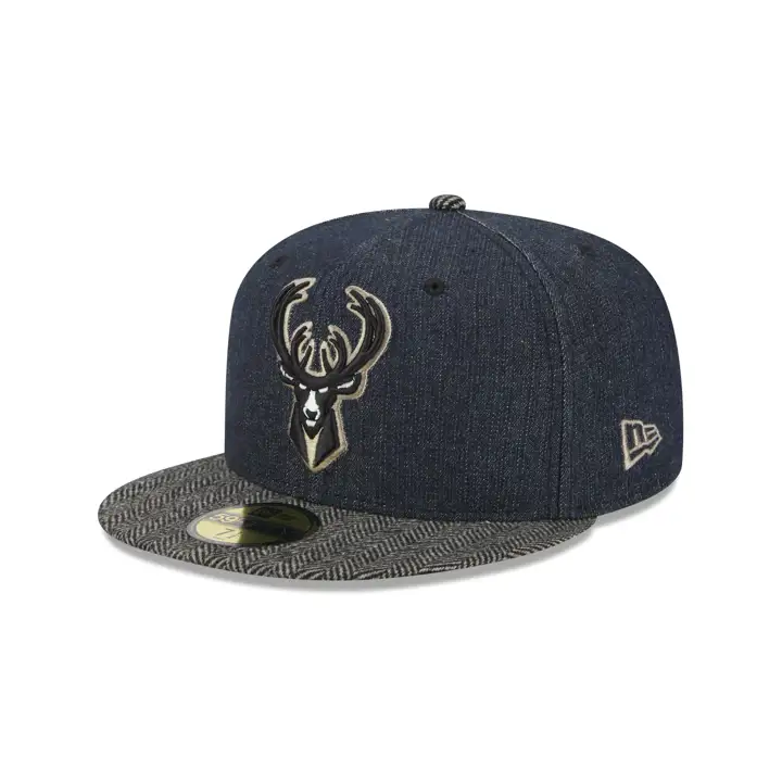 Milwaukee Bucks NBA Denim Noir Tweed 59FIFTY DENIM/AST/GRY